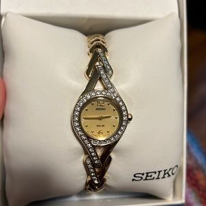 Womens Seiko Solar Watch Gold